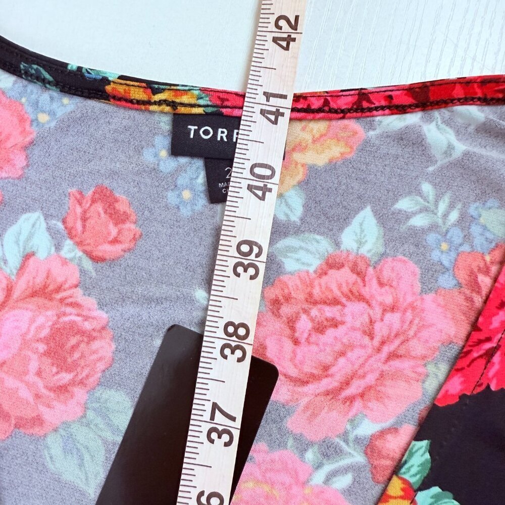 NWT Torrid Fit & Flare Floral Print Midi Dress Size 2X / Torrid 2 - Picture 12 of 13